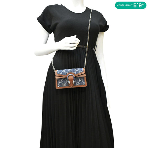 GUCCI Dionysus Super Mini GG Supreme Canvas dummy look