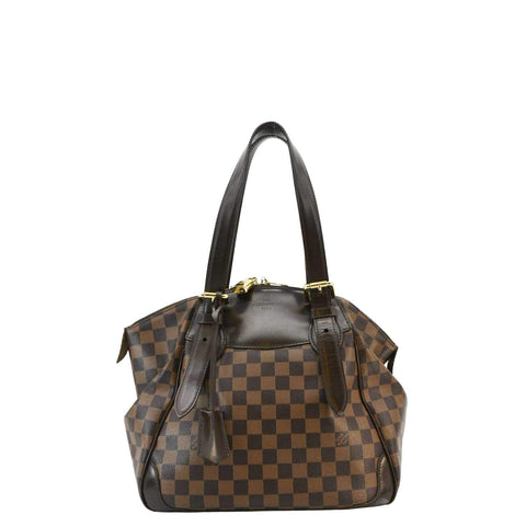 LOUIS VUITTON Verona MM Damier Ebene Shoulder Bag Brown