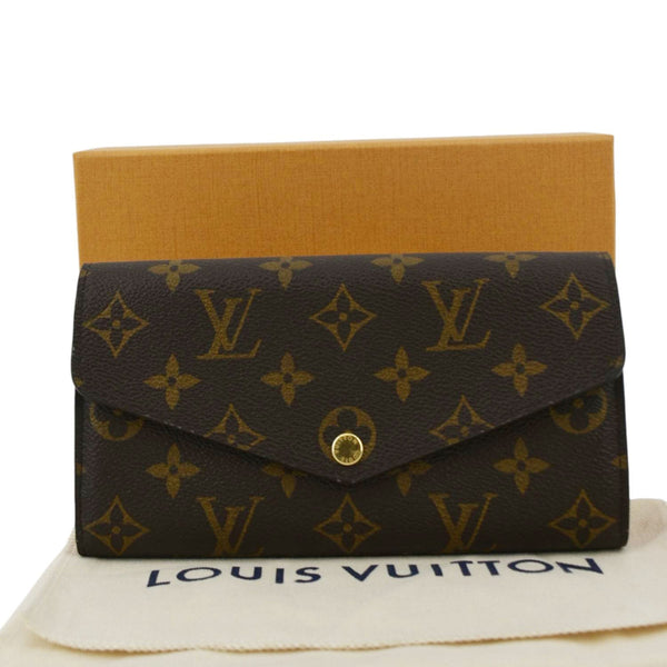 LOUIS VUITTON Sarah Monogram Canvas Wallet Brown