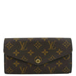LOUIS VUITTON Sarah Monogram Canvas Wallet Brown