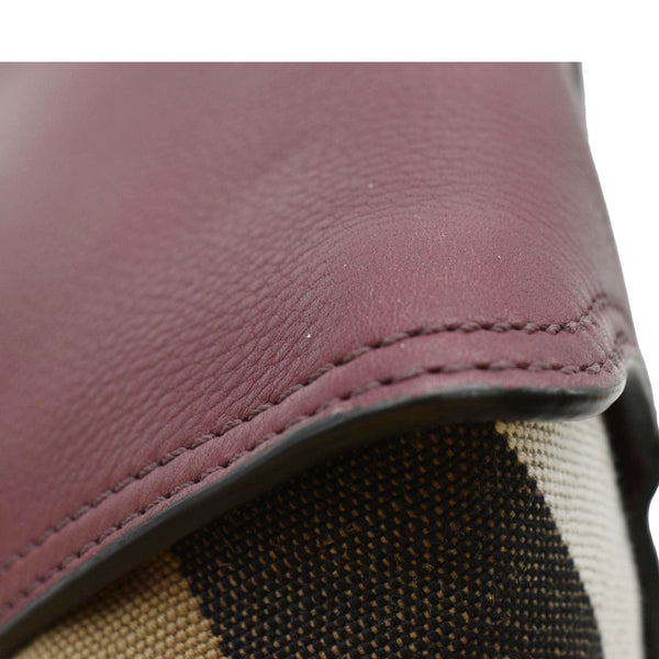 BURBERRY Harcourt Medium Leather Shoulder Bag Burgundy