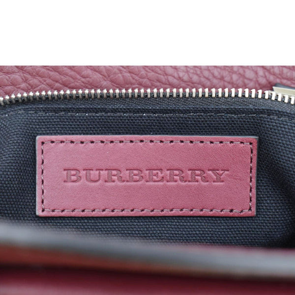 BURBERRY Harcourt Medium Leather Shoulder Bag Burgundy
