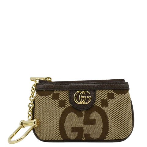 GUCCI Ophidia Jumbo GG Canvas Key Case Beige 671722