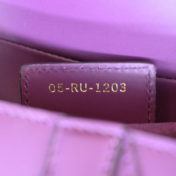 CHRISTIAN DIOR Saddle Leather Satchel Bag Mulberry