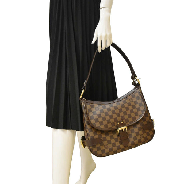 LOUIS VUITTON Highbury Damier Ebene Shoulder Bag Brown