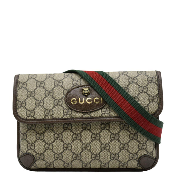 GUCCI Neo Vintage Canvas Belt Bag Beige front side