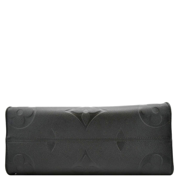 LOUIS VUITTON Onthego MM Giant Monogram Empreinte Leather Tote Bag Black
