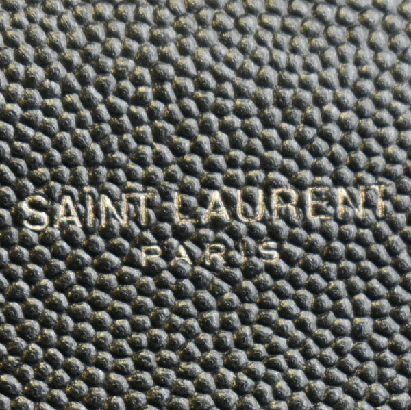 YVES SAINT LAURENT Envelope Medium Mixed Matelasse Leather Shoulder Bag Black