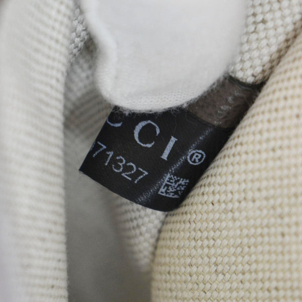 GUCCI Messenger Bag Beige tag side