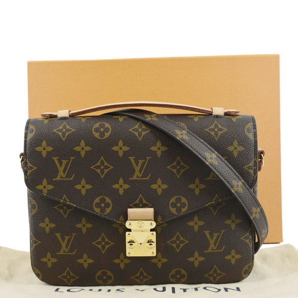 LOUIS VUITTON Metis Pochette Monogram Canvas Crossbody Bag Brown