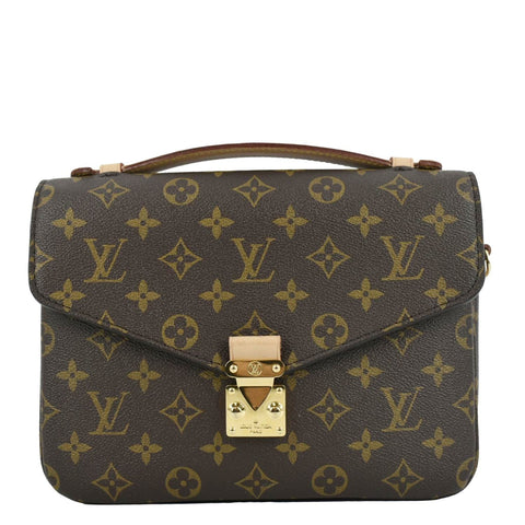 LOUIS VUITTON Metis Pochette Monogram Canvas Crossbody Bag Brown