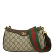 GUCCI Ophidia Web Small GG Supreme Canvas Shoulder Bag Beige 735132