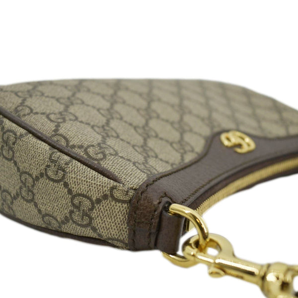 GUCCI Ophidia Web Small GG Supreme Canvas Shoulder Bag Beige 735132