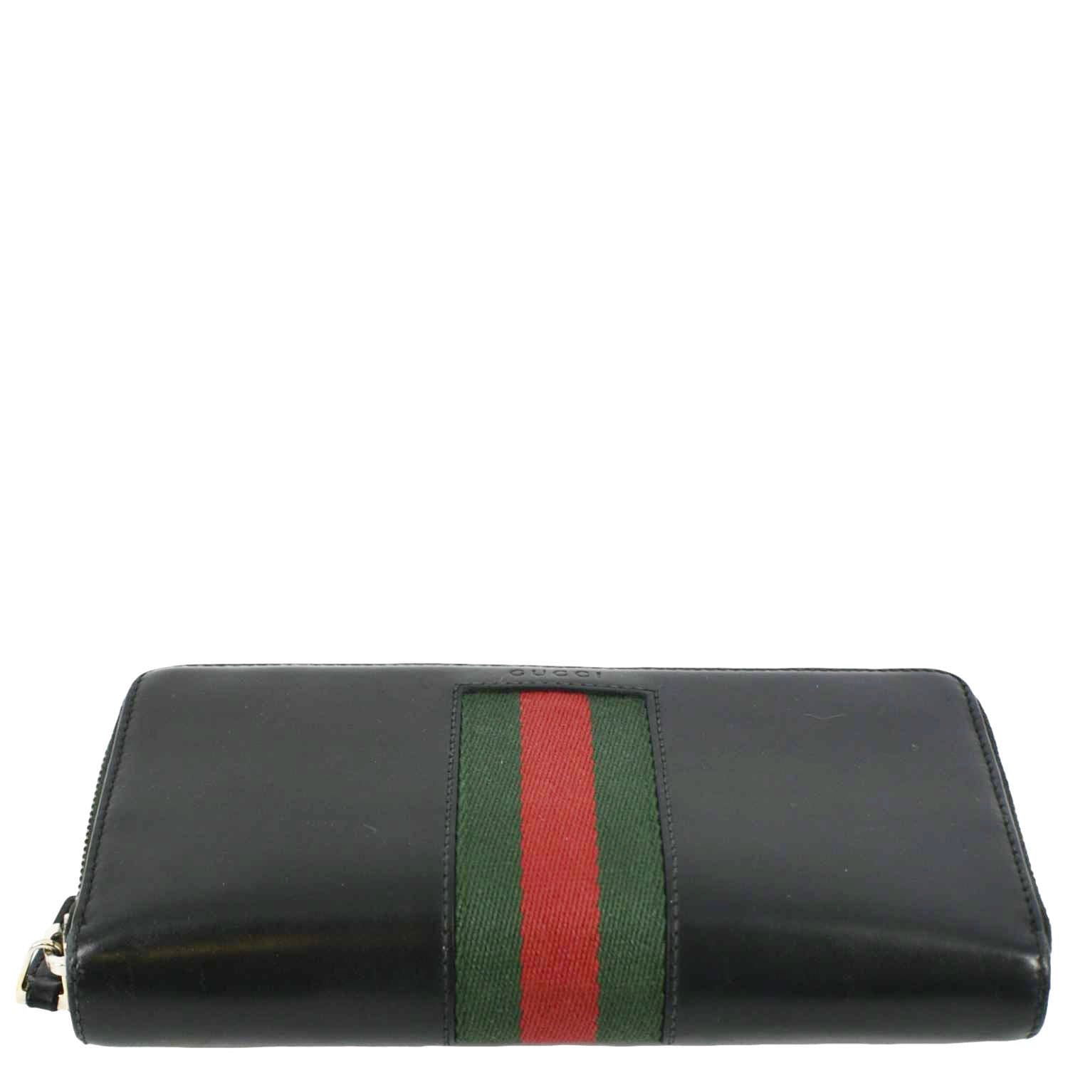 小物 Gucci Multi Wallet Braided Black Leather Black Chevron Leather GG Marmont Zip Around Wallet | GUCCI® SG
