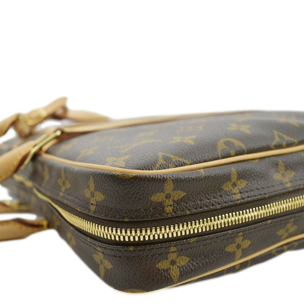 LOUIS VUITTON Porte Documents Voyage Monogram Canvas Briefcase Bag Brown