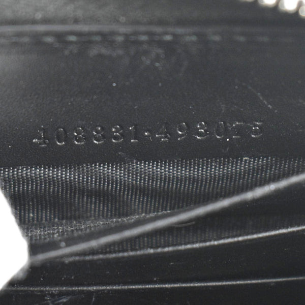 GUCCI Web Stripe Leather Zippy Wallet Black 408831