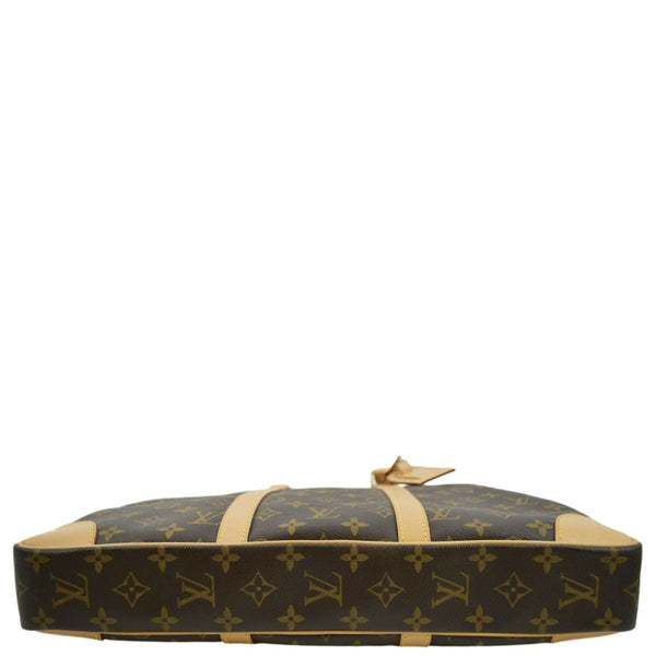 LOUIS VUITTON Porte Documents Voyage Monogram Canvas Briefcase Bag Brown