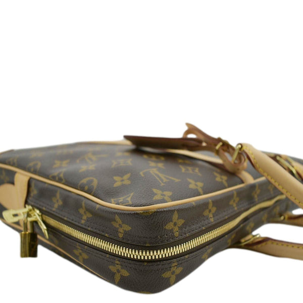 LOUIS VUITTON Porte Documents Voyage Monogram Canvas Briefcase Bag Brown