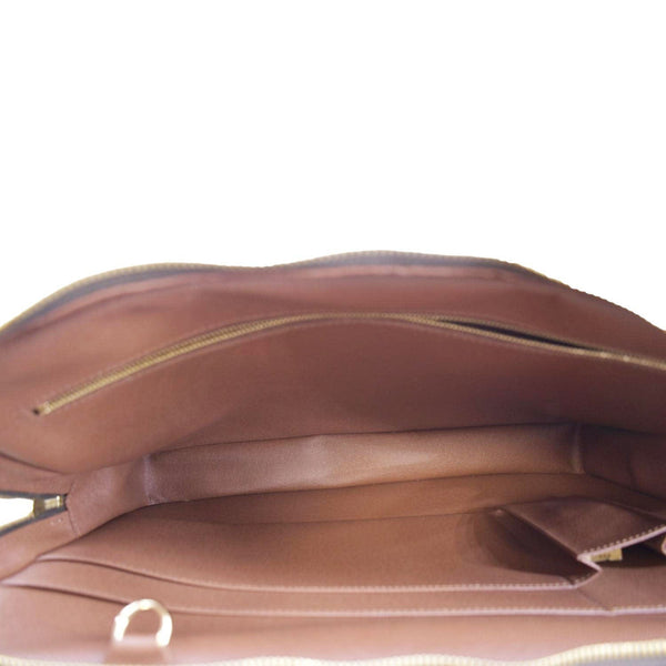 LOUIS VUITTON Porte Documents Voyage Monogram Canvas Briefcase Bag Brown