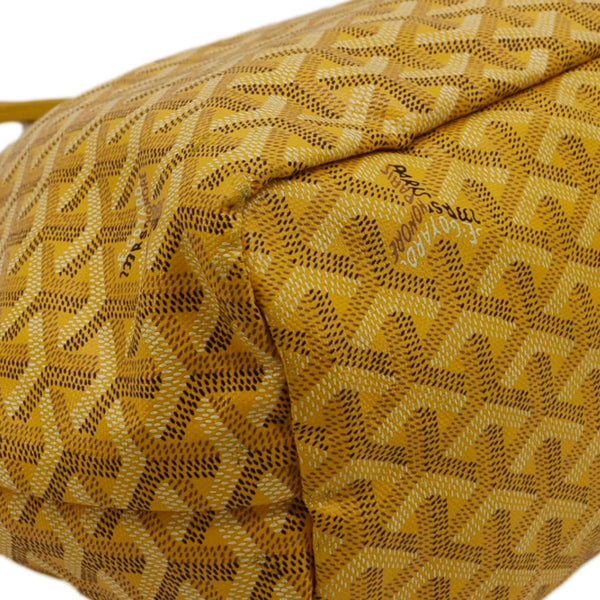 GOYARD Saint Louis PM Chevron Print Canvas Tote Bag Yellow