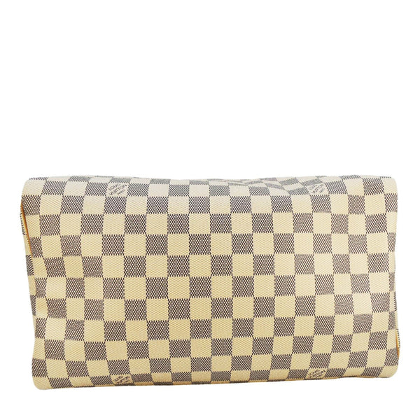 LOUIS VUITTON Speedy 30 Damier Azur Satchel Bag White