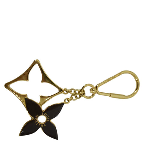 LOUIS VUITTON Puzzle Key Monogram Bag Charm Gold