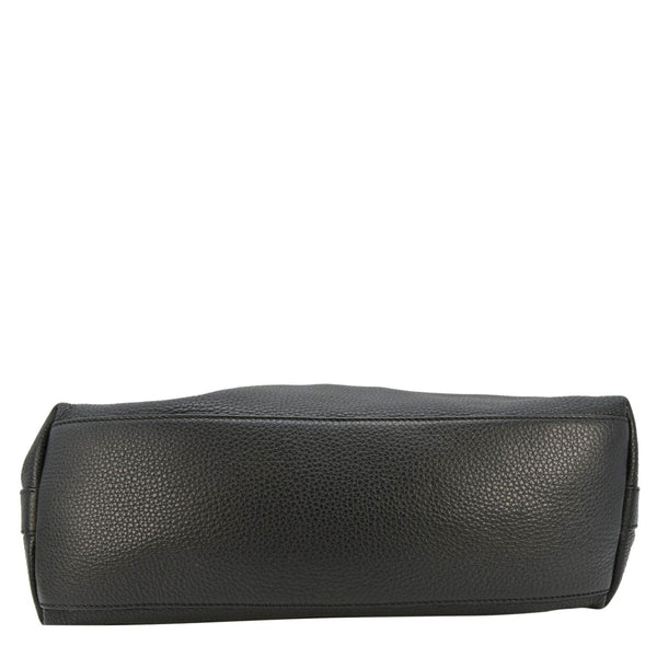 GUCCI Miss GG Original Pebbled Calfskin Leather Hobo Bag Black 326514