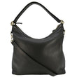 GUCCI Miss GG Original Pebbled Calfskin Leather Hobo Bag Black 326514