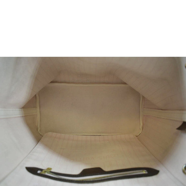 LOUIS VUITTON Neverfull MM Damier Ebene Tote Bag Brown