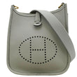 HERMES Evelyne TPM Clemence Crossbody Bag Light Grey front look
