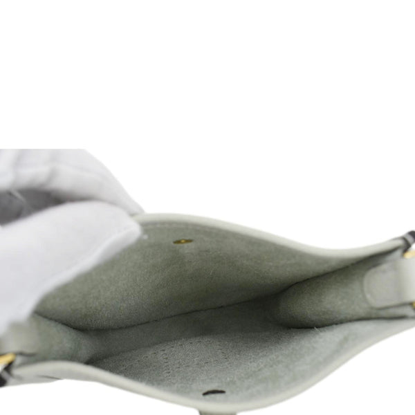 HERMES Evelyne TPM Clemence Leather Crossbody Bag Light Grey