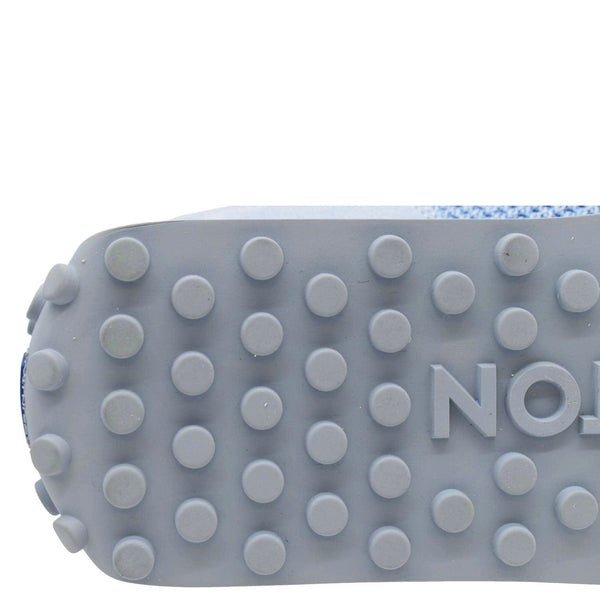 LOUIS VUITTON LV Racer Moccasin Perforated Leather Loafers Light Blue US 10.5