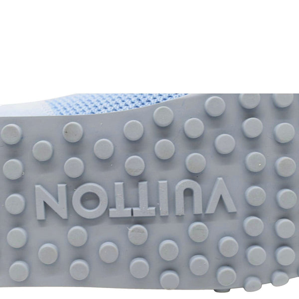 LOUIS VUITTON LV Racer Moccasin Perforated Leather Loafers Light Blue US 10.5