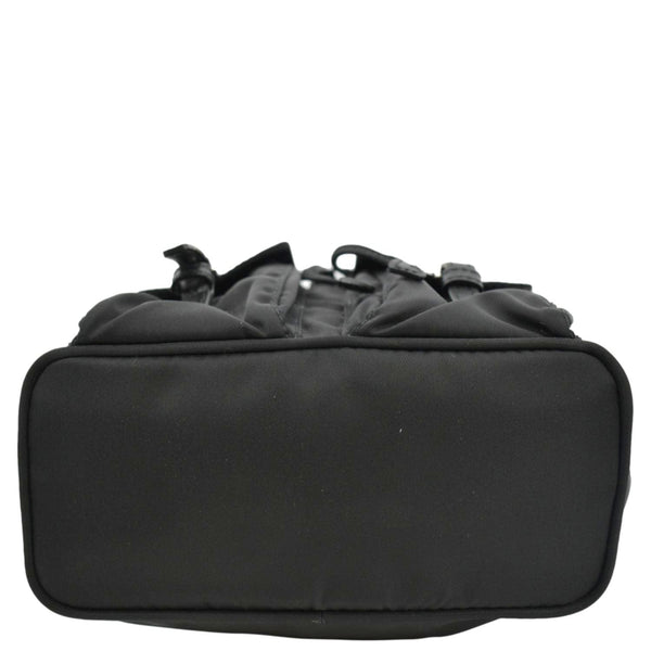 PRADA Double Pocket Mini Nylon Backpack Crossbody Bag Black