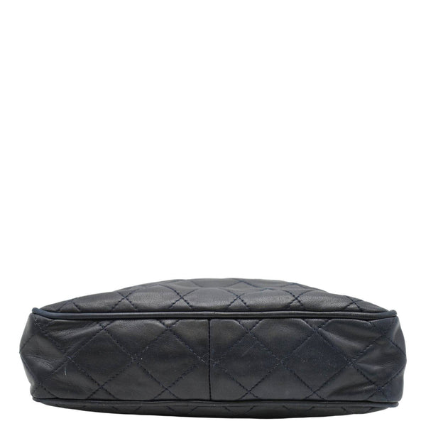 CHANEL Vintage Quilted Leather Camera Crossbody Bag Black