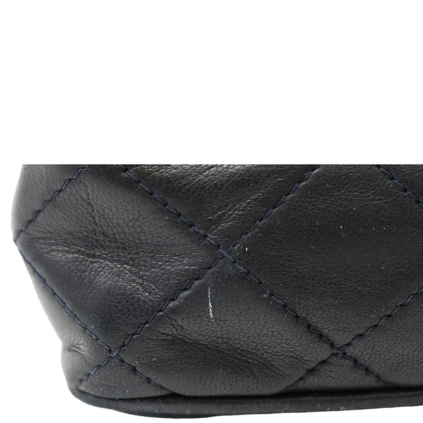 CHANEL Vintage Quilted Leather Camera Crossbody Bag Black