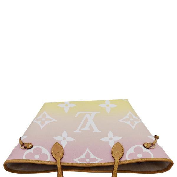 LOUIS VUITTON Neverfull MM By The Pool Monogram Giant Tote Bag Pink
