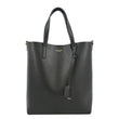 YVES SAINT LAURENT Toy Supple Leather Shopping Tote Bag Black