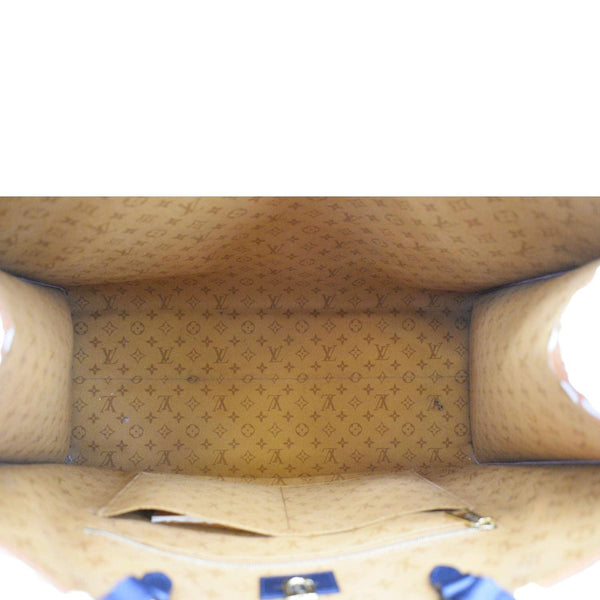 LOUIS VUITTON Onthego GM Crafty Monogram Giant Canvas Shoulder Bag Orange