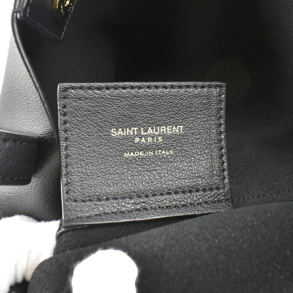 YVES SAINT LAURENT Toy Supple Leather Shopping Tote Bag Black