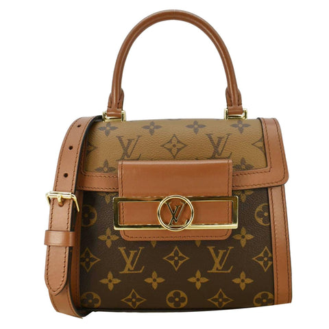 LOUIS VUITTON Dauphine Capitale Monogram Reverse Canvas Crossbody Bag Brown