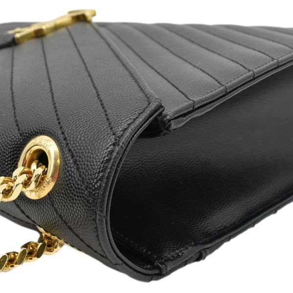 YVES SAINT LAURENT Black Shoulder Bag front left corner look