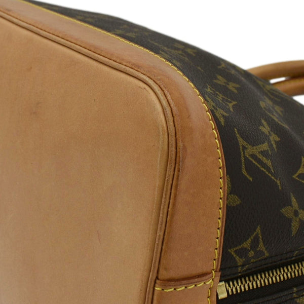 LOUIS VUITTON Alma PM Monogram Canvas Satchel Bag Brown