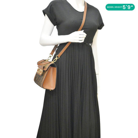 LOUIS VUITTON Dauphine Capitale Monogram Reverse Canvas Crossbody Bag Brown