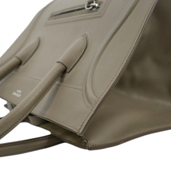 CELINE Phantom Medium Leather Tote Bag Beige