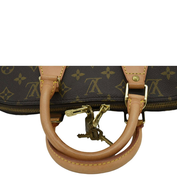 LOUIS VUITTON Alma PM Monogram Canvas Satchel Bag Brown