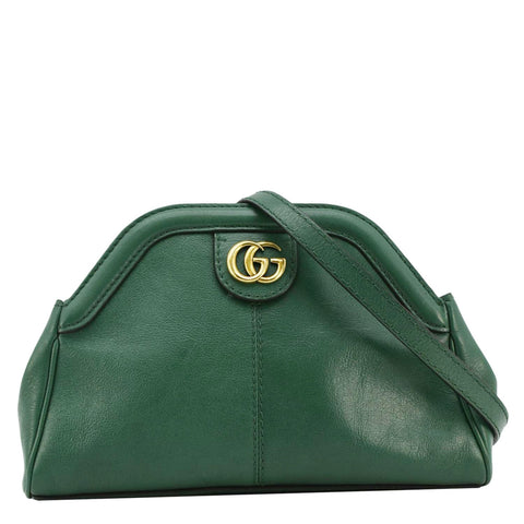GUCCI Re(Belle) Tiger head Leather Shoulder Bag Green 524620