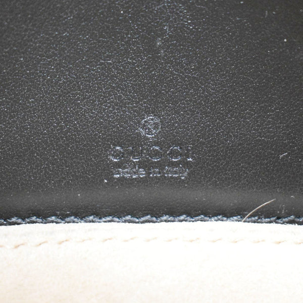 GUCCI GG Marmont Half Moon Mini Leather Shoulder Bag Black 699514