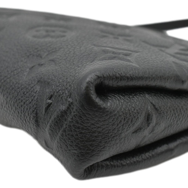 LOUIS VUITTON Empreinte Clutch Crossbody Bag Black lower right corner look