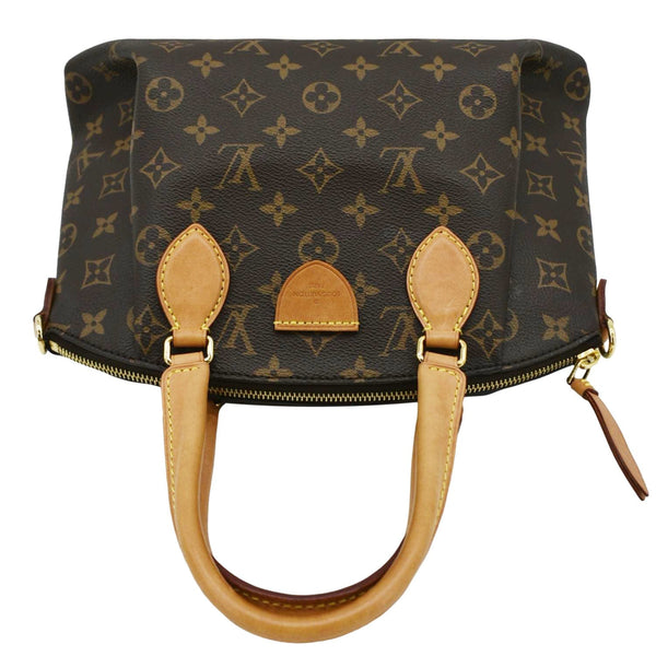 LOUIS VUITTON Rivoli PM Monogram Canvas Satchel Bag Brown